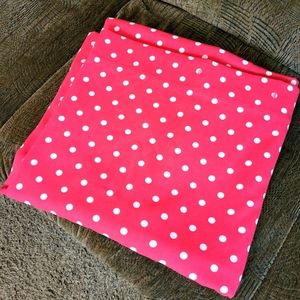 Pink polka dot Pottery Barn Kids shower curtain